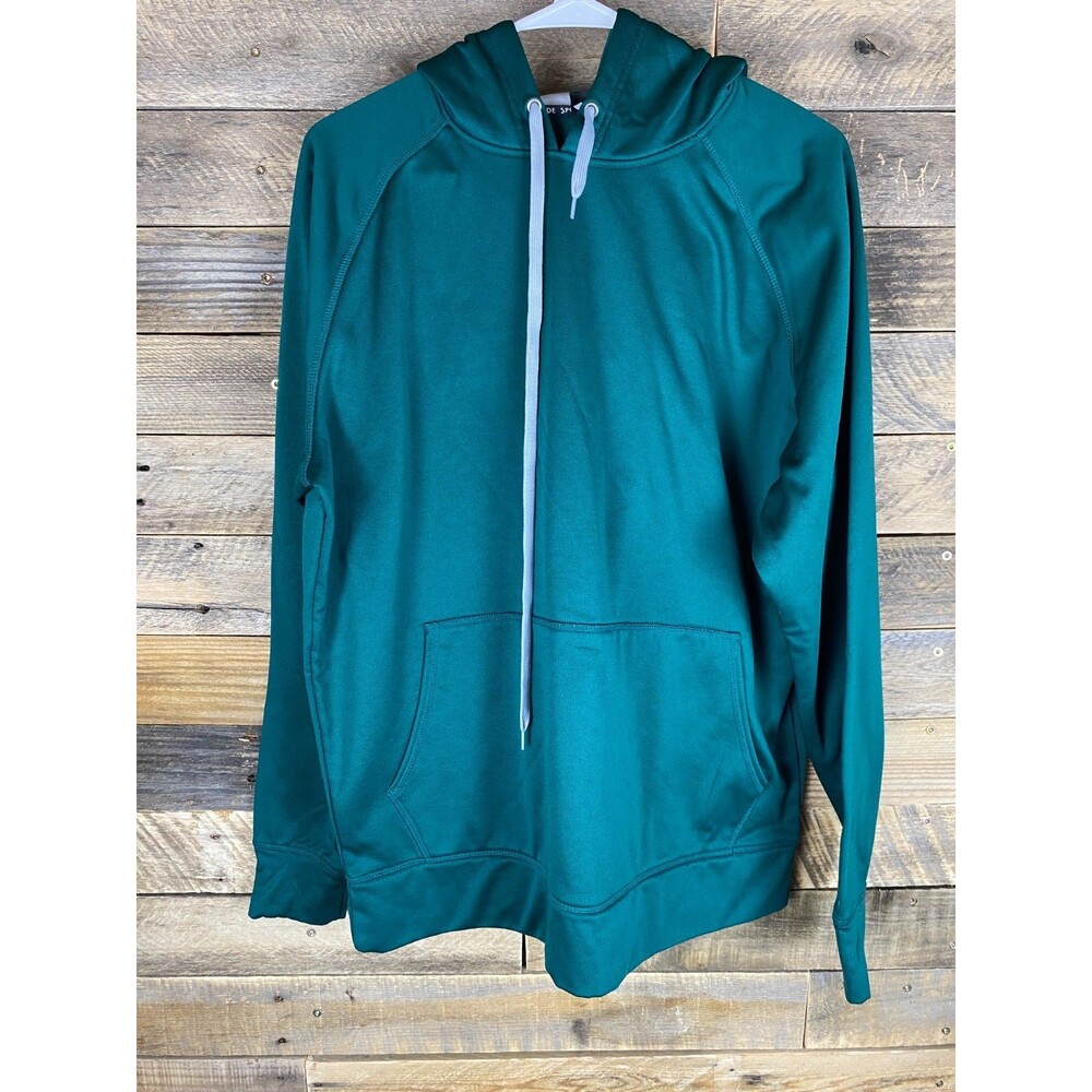 Cascade Sports Mens Sz L Green W/Gray Polyester Hoodie